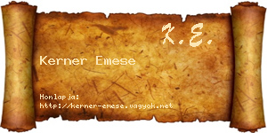 Kerner Emese névjegykártya