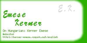 emese kerner business card